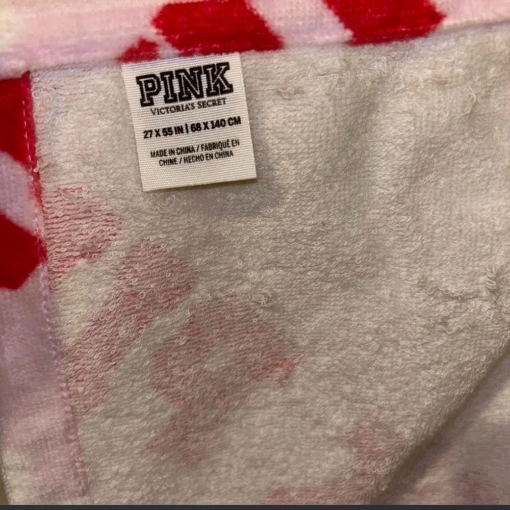 2020 PINK Victoria's Secret Pink and Red Logo towel #vs #pink #towel
